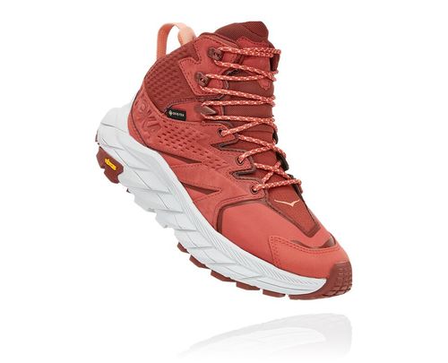 Hoka One One Dame Anacapa Mid Gore-tex Fjellsko Hot Sauce/Cherry Mahogany Norge-18UDM